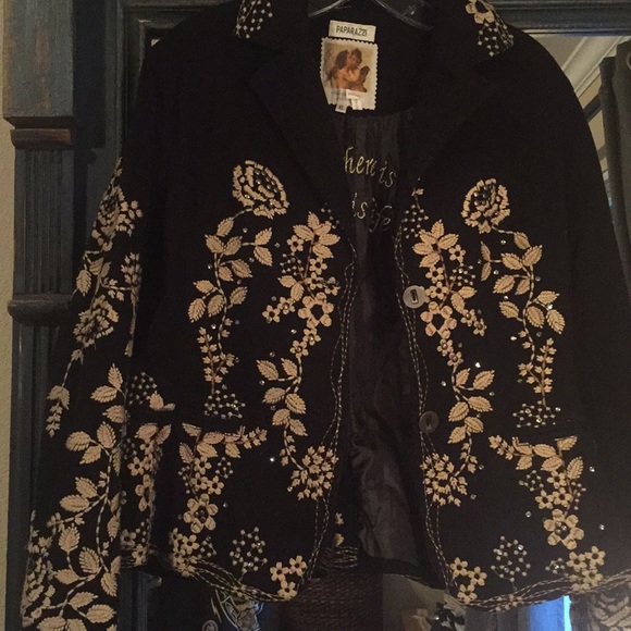 paparazzi jacket embroidered